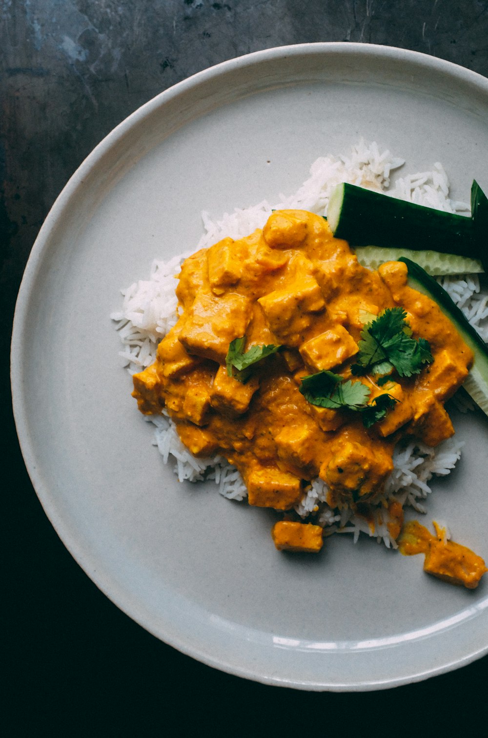 Curry in a copper bowl